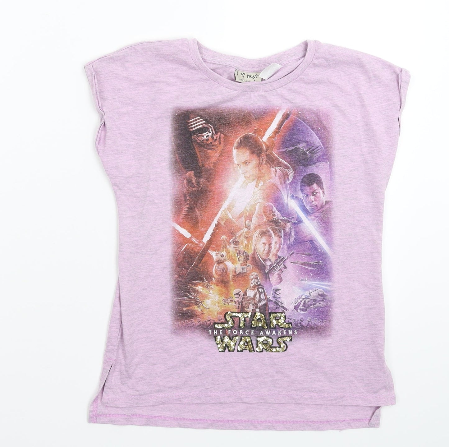 NEXT Girls Purple   Basic T-Shirt Size 5 Years  - Star Wars