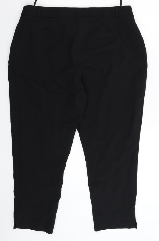 Womens UK Size 16 Atmosphere Slim Fit Dress Pants Black Trousers