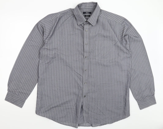 Mens UK Collar Size XL M&Co Smart Grey  Dress Shirt