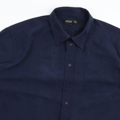 Arnold Palmer Mens Blue    Button-Up Size L