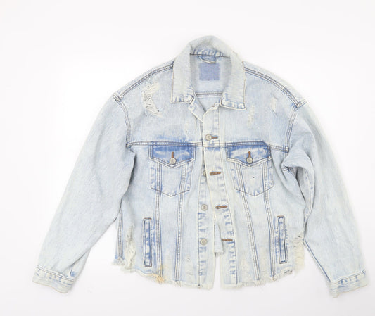 Primark Womens Blue  Denim Jacket Coat Size 10