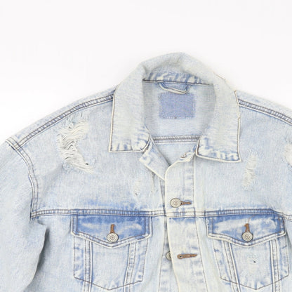 Primark Womens Blue  Denim Jacket Coat Size 10