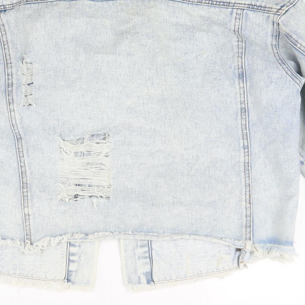 Primark Womens Blue  Denim Jacket Coat Size 10