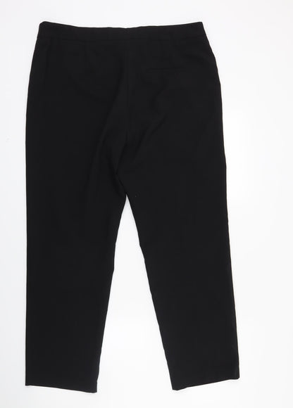 Womens UK Size 14 Papaya Regular Fit  Black Trousers