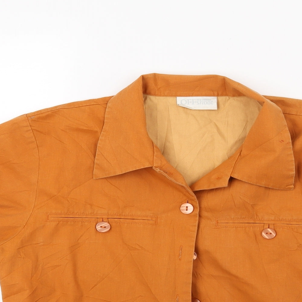 Womens UK Size 16 off shoot Orange Basic Button-Up