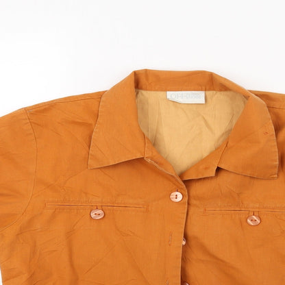 Womens UK Size 16 off shoot Orange Basic Button-Up