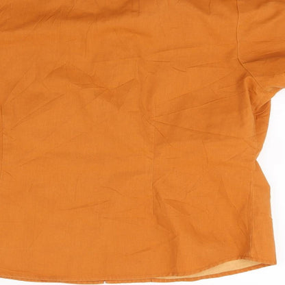 Womens UK Size 16 off shoot Orange Basic Button-Up