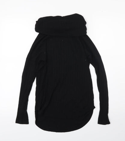 Peacocks Womens Black  Knit Pullover Jumper Size 8