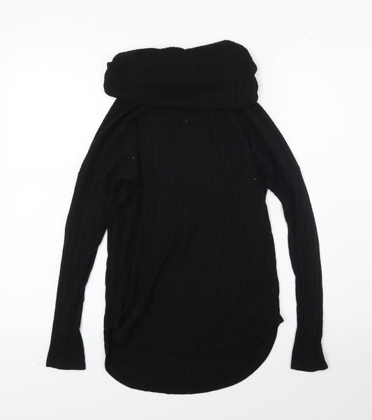 Peacocks Womens Black  Knit Pullover Jumper Size 8
