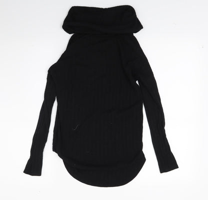Peacocks Womens Black  Knit Pullover Jumper Size 8