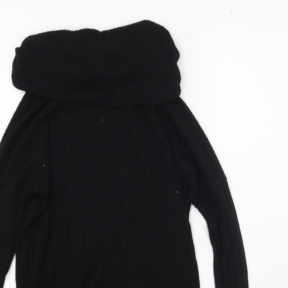 Peacocks Womens Black  Knit Pullover Jumper Size 8