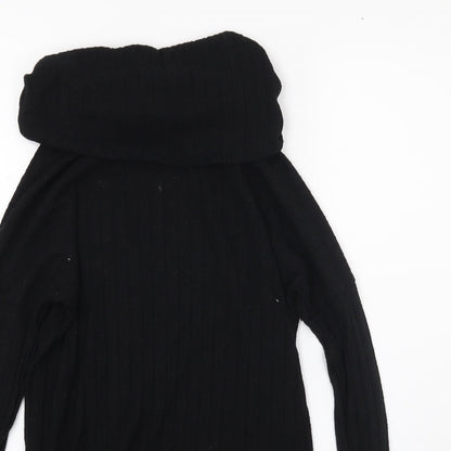 Peacocks Womens Black  Knit Pullover Jumper Size 8