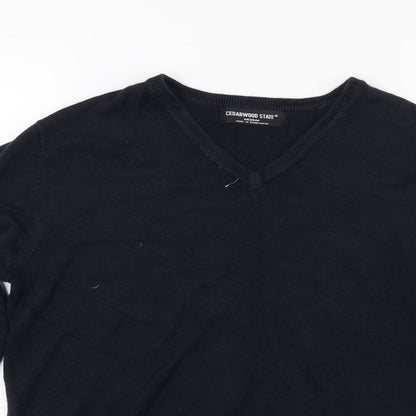 Ceader wood state Mens Blue  Knit Pullover Jumper Size M