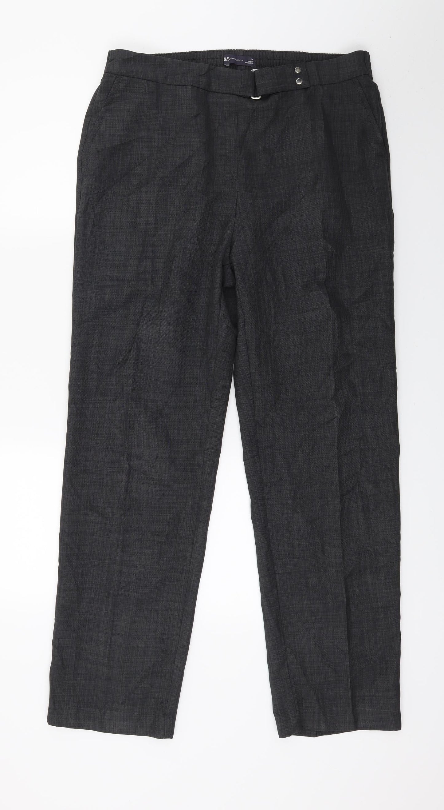 Womens UK Size 14 Marks and Spencer Regular Fit  Grey Trousers