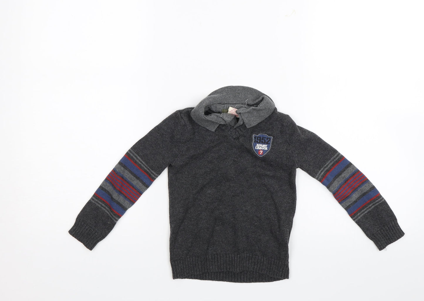 Rorie Whelan Boys Grey  Corduroy Pullover Jumper Size 2 Years