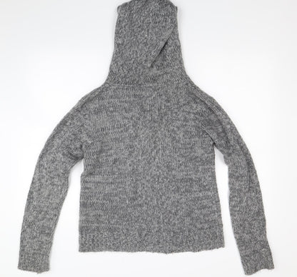 Heart & soul Mens Grey   Henley Hoodie Size M