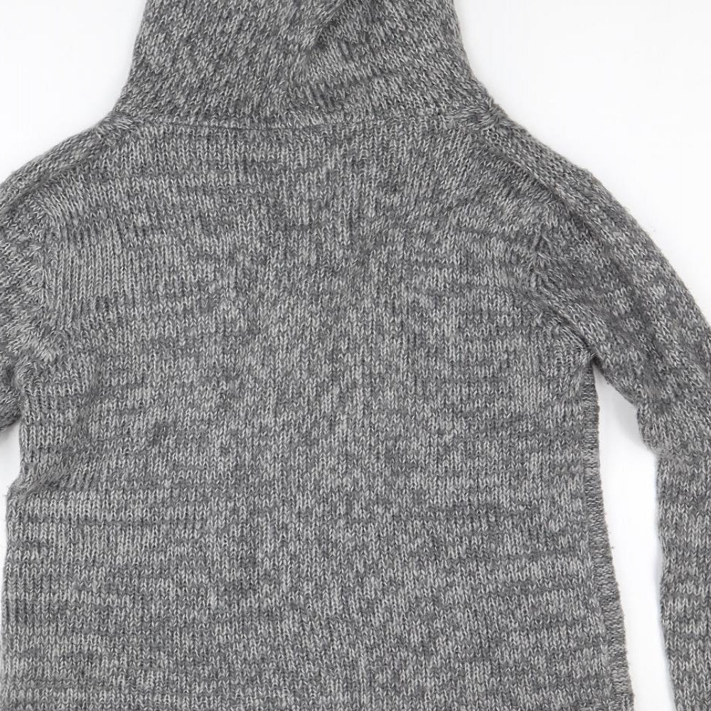 Heart & soul Mens Grey   Henley Hoodie Size M