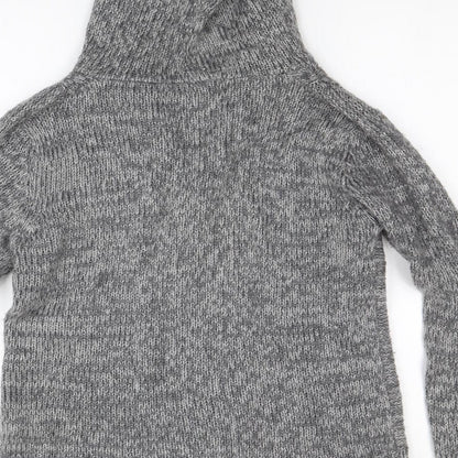 Heart & soul Mens Grey   Henley Hoodie Size M