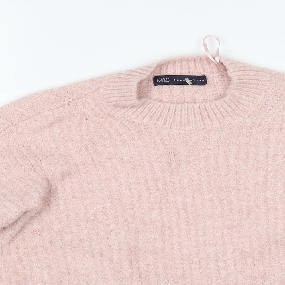 Marks and Spencer Womens Pink  Knit Pullover Jumper Size S