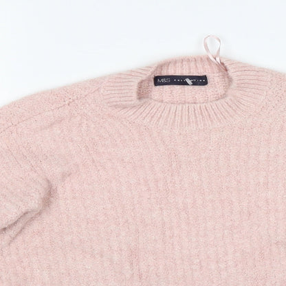 Marks and Spencer Womens Pink  Knit Pullover Jumper Size S