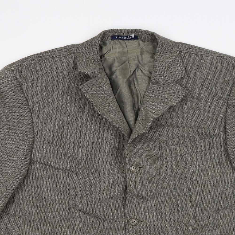 Mens UK Size 42 River Island Brown Jacket