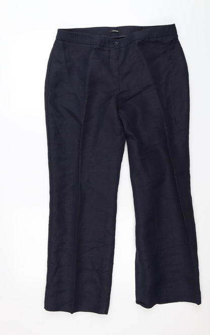 Womens UK Size 14 Marks and Spencer Regular Fit  Blue Trousers