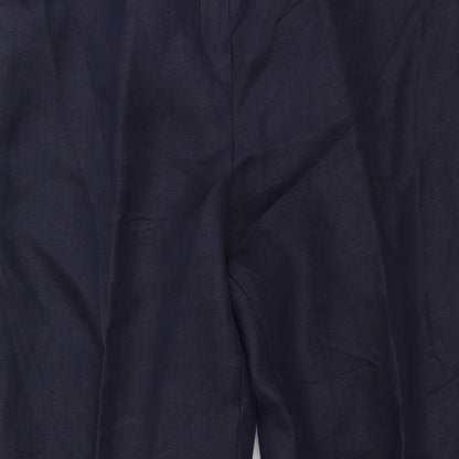 Womens UK Size 14 Marks and Spencer Regular Fit  Blue Trousers
