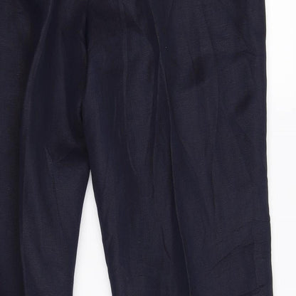 Womens UK Size 14 Marks and Spencer Regular Fit  Blue Trousers