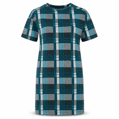 Select Womens Green Check  T-Shirt Dress  Size 6
