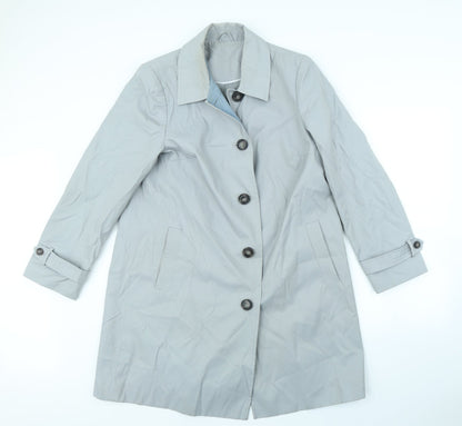 Womens UK Size 14 Preworn Grey Overcoat