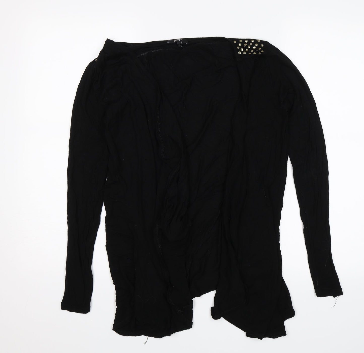 Papaya Womens Black   Shrug Jumper Size 14