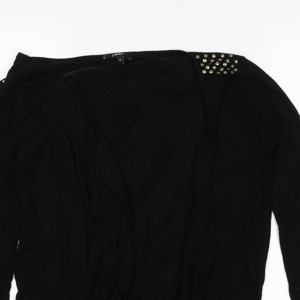 Papaya Womens Black   Shrug Jumper Size 14