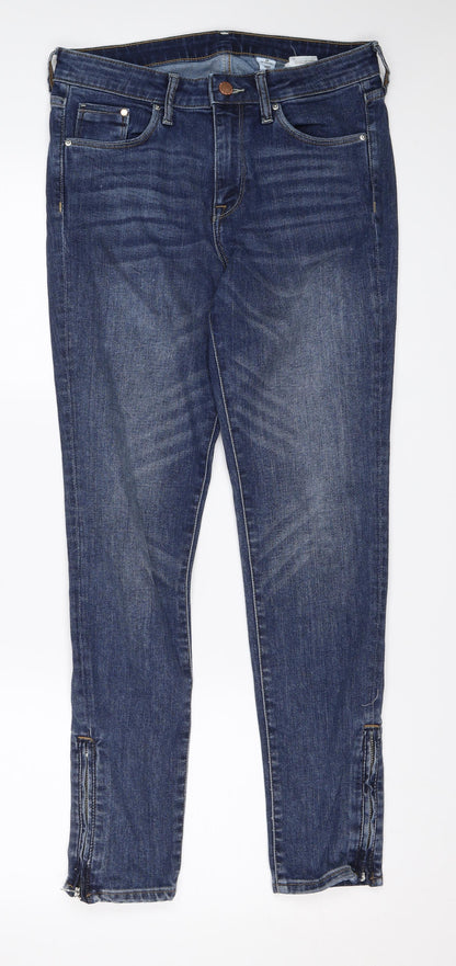 Womens UK Size 8 H&M Regular Fit Skinny Blue Jeans