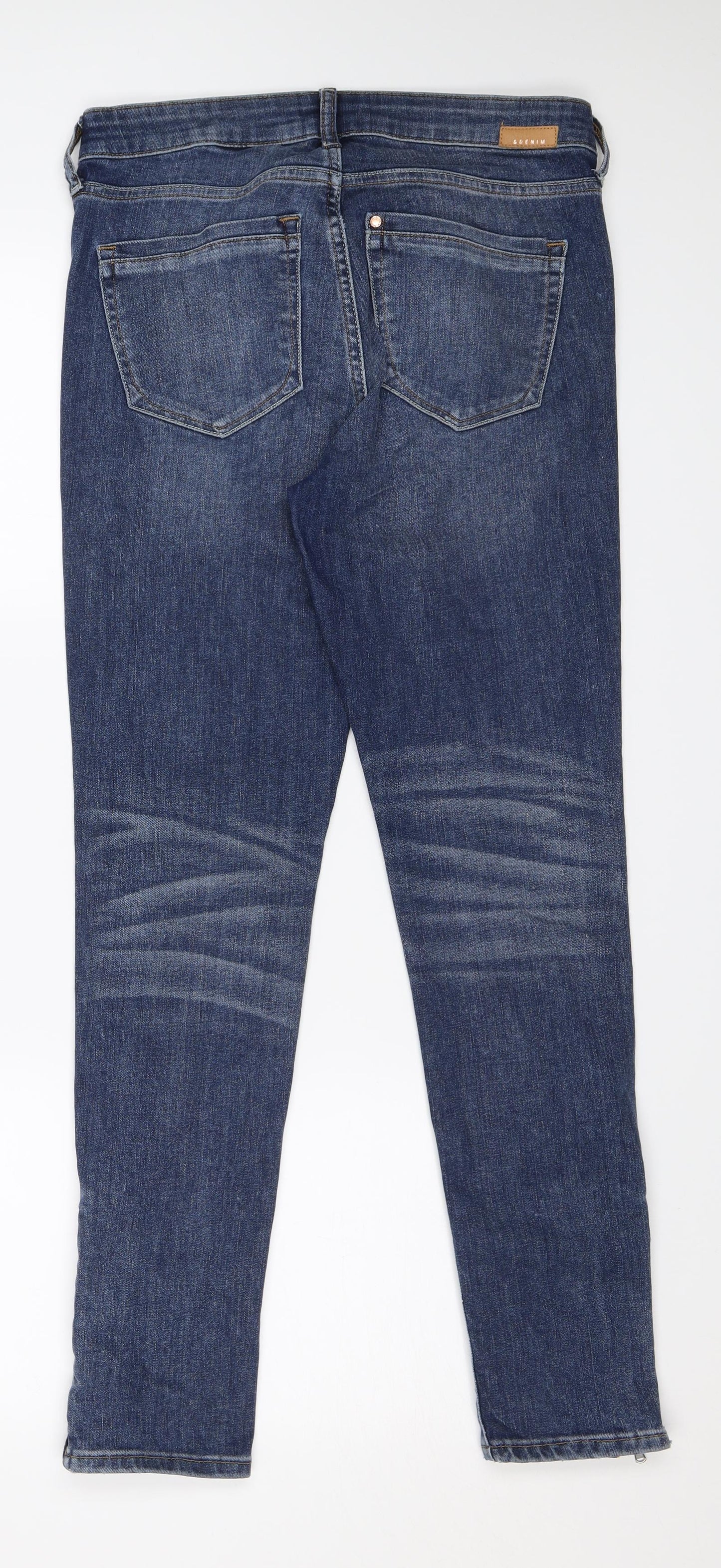 Womens UK Size 8 H&M Regular Fit Skinny Blue Jeans