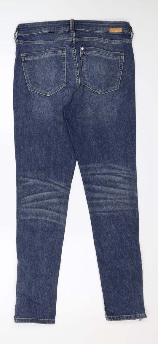 Womens UK Size 8 H&M Regular Fit Skinny Blue Jeans