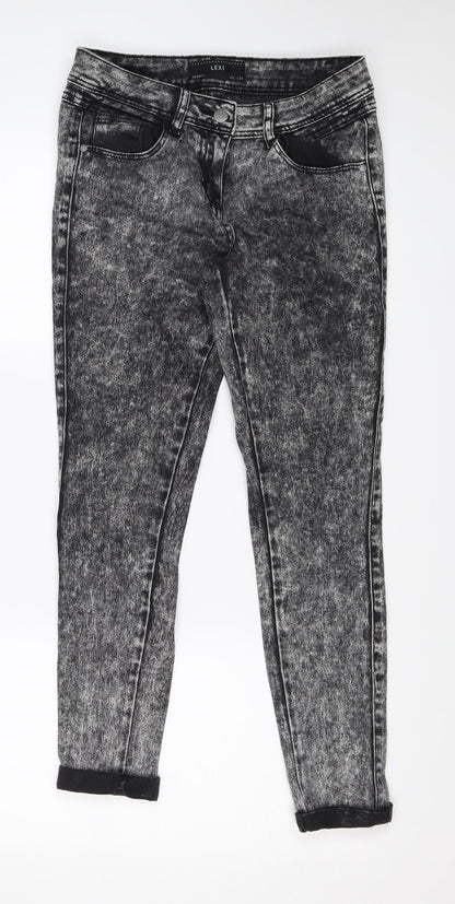 Lexi Womens Black  Denim Skinny Jeans Size 8 L25 in