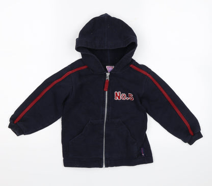 Salt Pepper Boys Blue   Full Zip Hoodie Size 3-4 Years  - No. 5