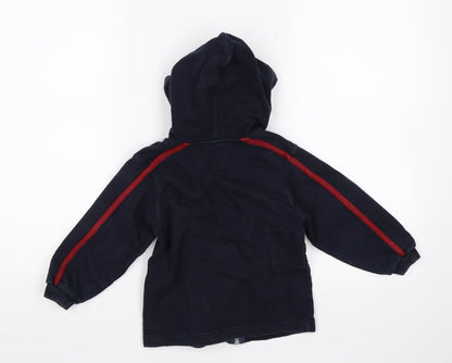 Salt Pepper Boys Blue   Full Zip Hoodie Size 3-4 Years  - No. 5