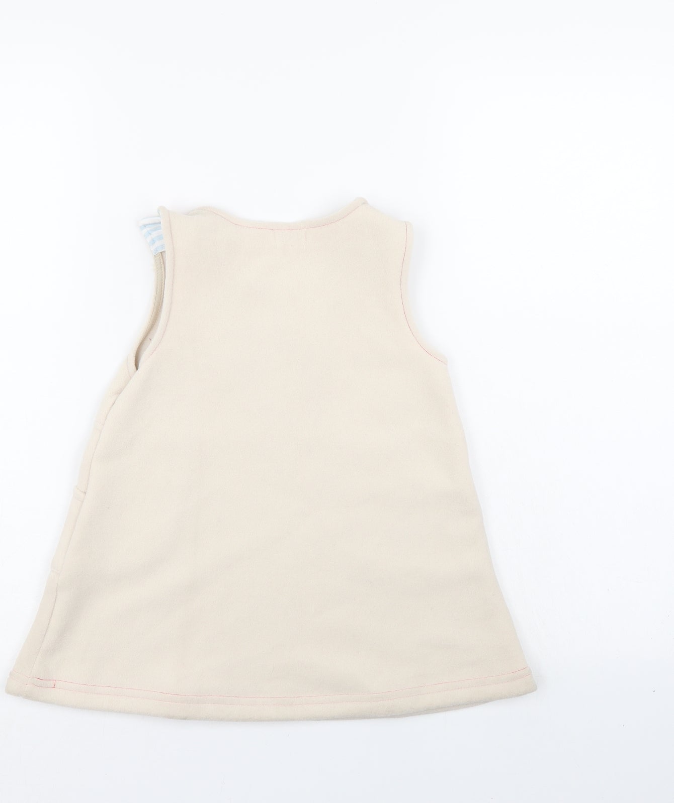 Pick Ouic Girls Ivory   Pinafore/Dungaree Dress  Size 18 Months