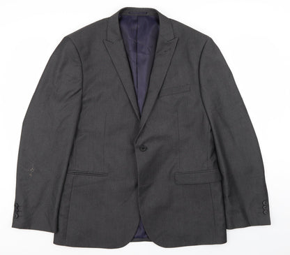 NEXT Mens Grey Striped  Jacket Suit Jacket