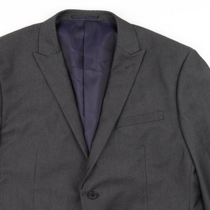 NEXT Mens Grey Striped  Jacket Suit Jacket