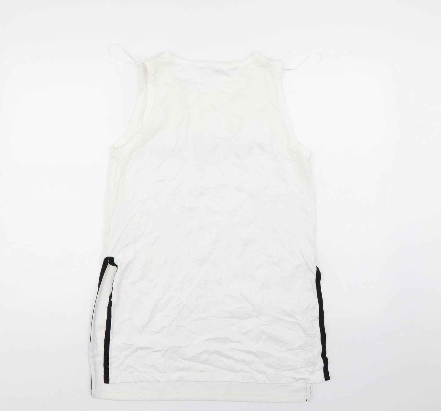 Womens UK Size M Zara White Basic Tank