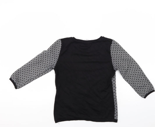 VERO MODA Womens Beige Geometric  Pullover Jumper Size M