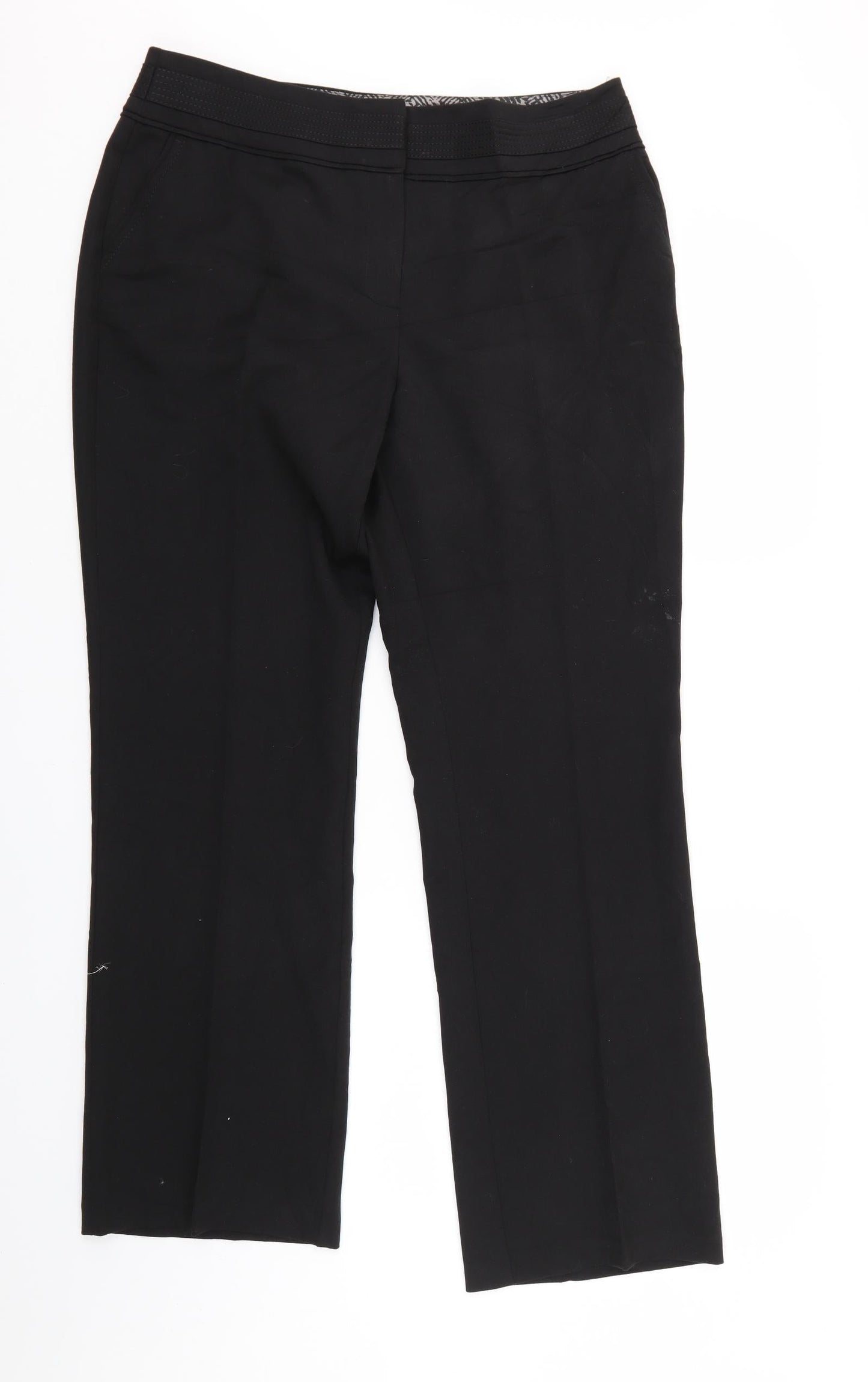 BM Collection Womens Black   Trousers  Size 14 L30 in