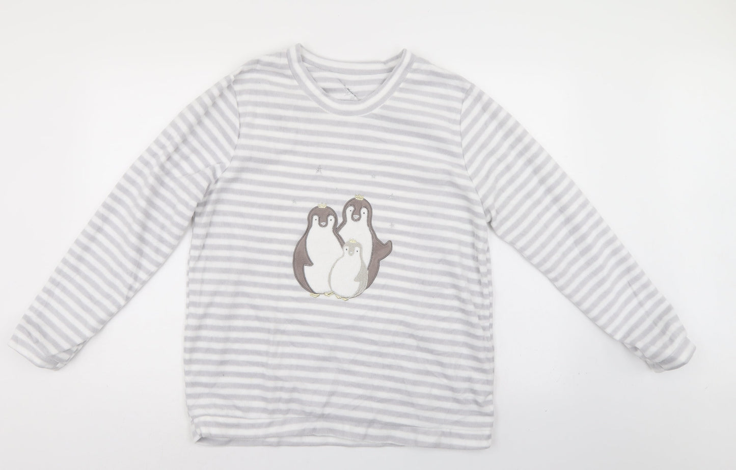 LOVE TO LOUNGE Womens Grey Striped   Pyjama Top Size 12