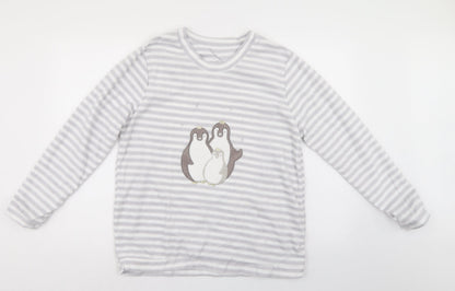 LOVE TO LOUNGE Womens Grey Striped   Pyjama Top Size 12