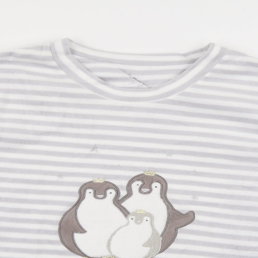 LOVE TO LOUNGE Womens Grey Striped   Pyjama Top Size 12