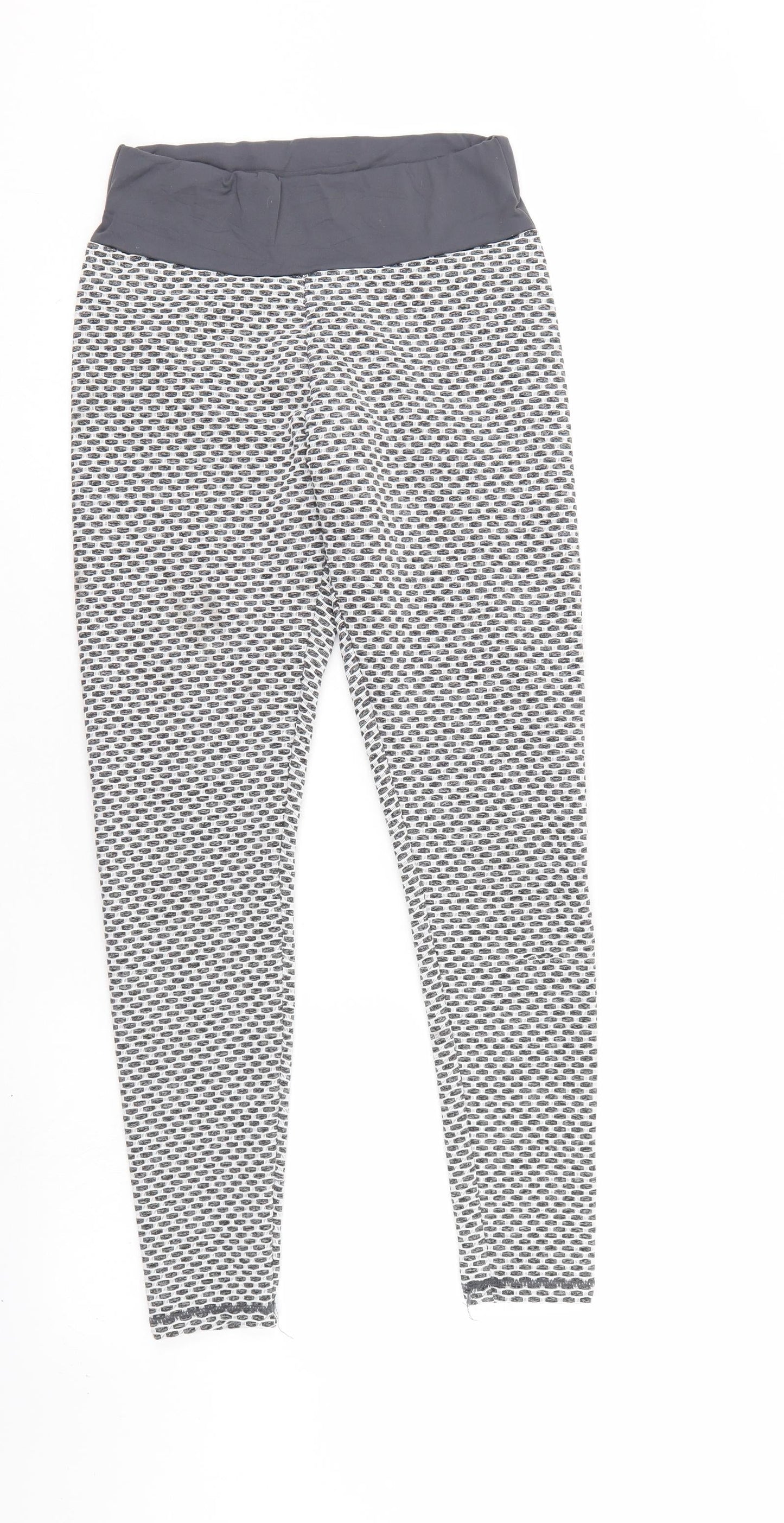 Womens UK Size S Preworn   Grey Leggings
