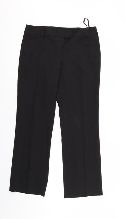 Womens UK Size 12 Dorothy Perkins Regular Fit  Black Trousers