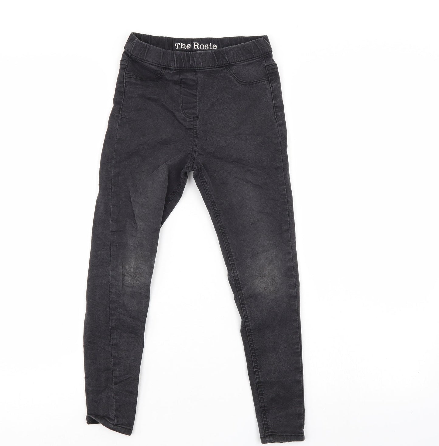 The Rosie Girls Black  Damask Tapered Jeans Size 8 Years